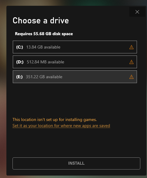 Can not change where new content is saved. d0670b5c-d719-48c7-97f6-b133c011fd76?upload=true.png