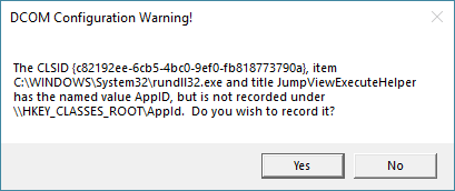 DCOM Configuration warning d0882130-5f18-4c34-ad7f-de48c2b84761?upload=true.png