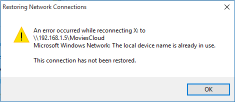 Reconnect NAS/network share in Explorer after location change d136236d-4313-4f4a-9f46-811d764c5aeb.png