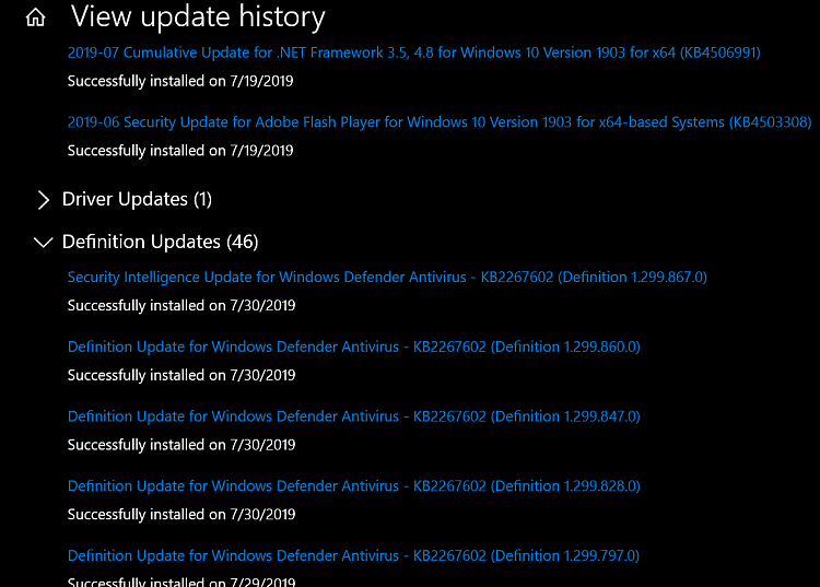 Does Windows Defender Security Intelligence ask for permissions for an app when the apps... d1564524933t-security-intelligence-update-windows-defender-antivirus-kb22676-2019-07-30_18h14_44.png
