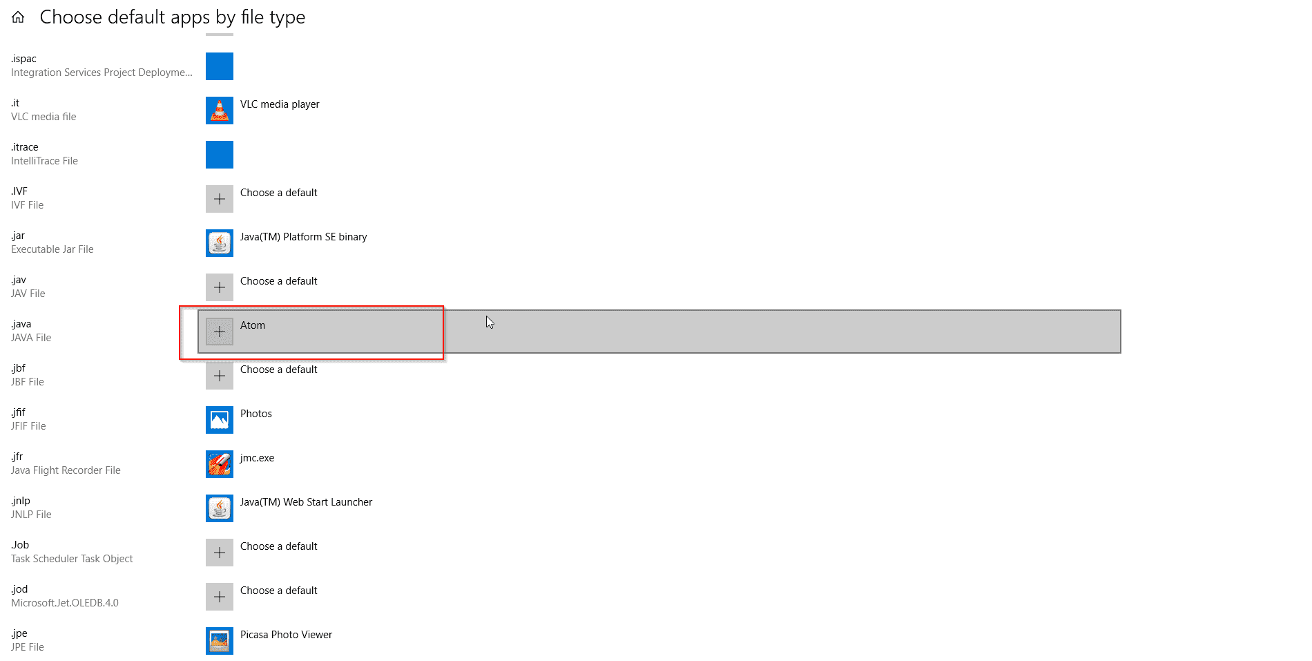 Can't set default app for java and txt files d1b87a73-8f5a-4567-b71a-435f11a3b1c7?upload=true.png