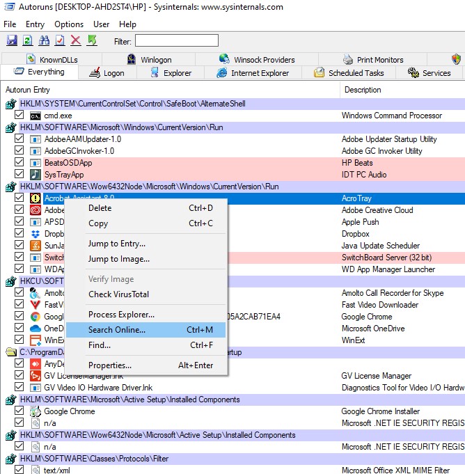search online is not working in Autorun from sysinternal d1cdfbf3-818b-423b-8cd5-03761076193e?upload=true.jpg