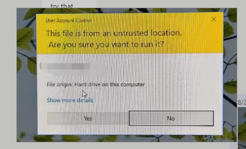 Signed desktop bridge app receive yellow elevated prompt on windows 1909 d1d06075-af59-41ff-915d-2ea1a0741be1?upload=true.png