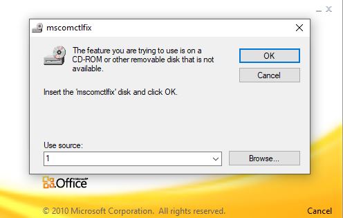 microsoft outlook 0fficed 2010 continues to ask for a file and tries to install every time... d21eae91-7f7f-419d-ac12-4aa2f4bb7a7f?upload=true.jpg