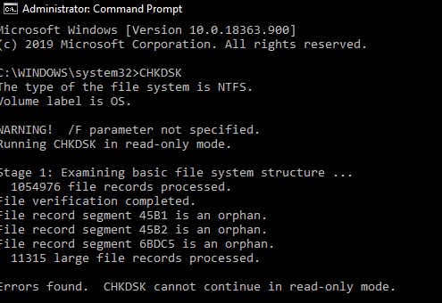 Windows 10 CHKDSK error d240fc7d-f1fd-46b3-8f0f-99d0fcb443ee?upload=true.png