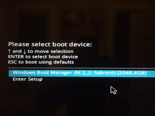 Windows boot manager keeps asking me to pick the only drive I have installed. d29e60b9-ee3e-4b63-8263-12ed33765b3d?upload=true.jpg