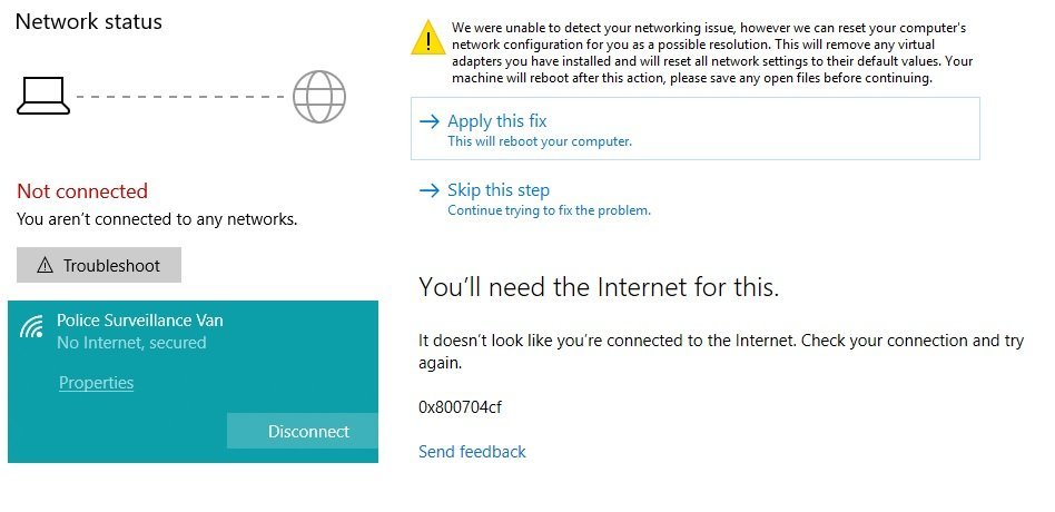 Network Status says No connected but I have internet access. Can't access stores etc d2c0b608-3556-4d6c-9aca-af098ea199e2?upload=true.jpg