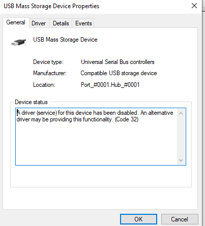 Why do I get the following problem with USB drives, be they Flash, DVD or other types? d2c9e080-5314-48a0-9788-0df086dcec64?upload=true.png