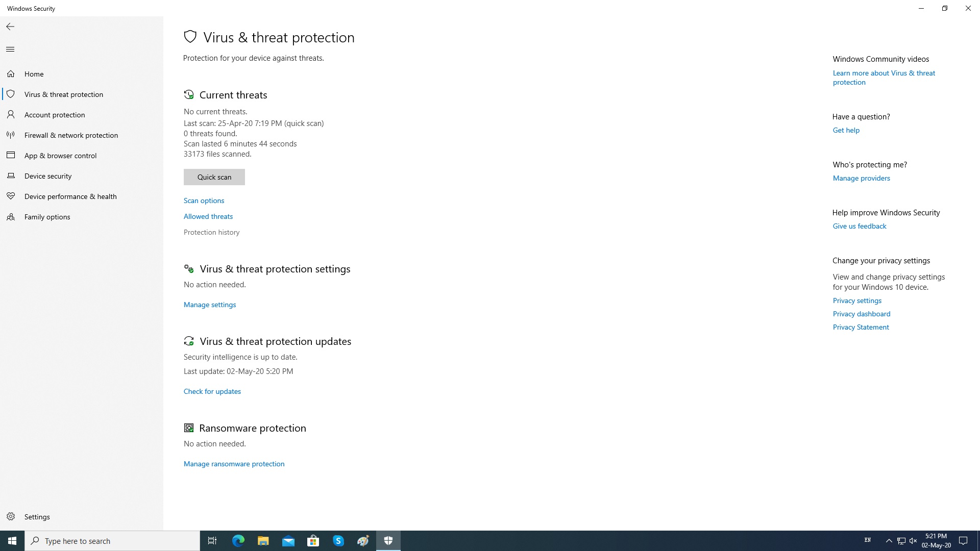 Unable to access Windows Security's protection history d3b3b3c5-cf06-4648-9941-3603286263a1?upload=true.jpg