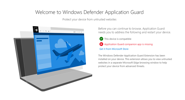 Windows Defender Application Guard extensions for Chrome and Firefox d3b6e10b0daca58cd5f115fff0c2a0f4.png