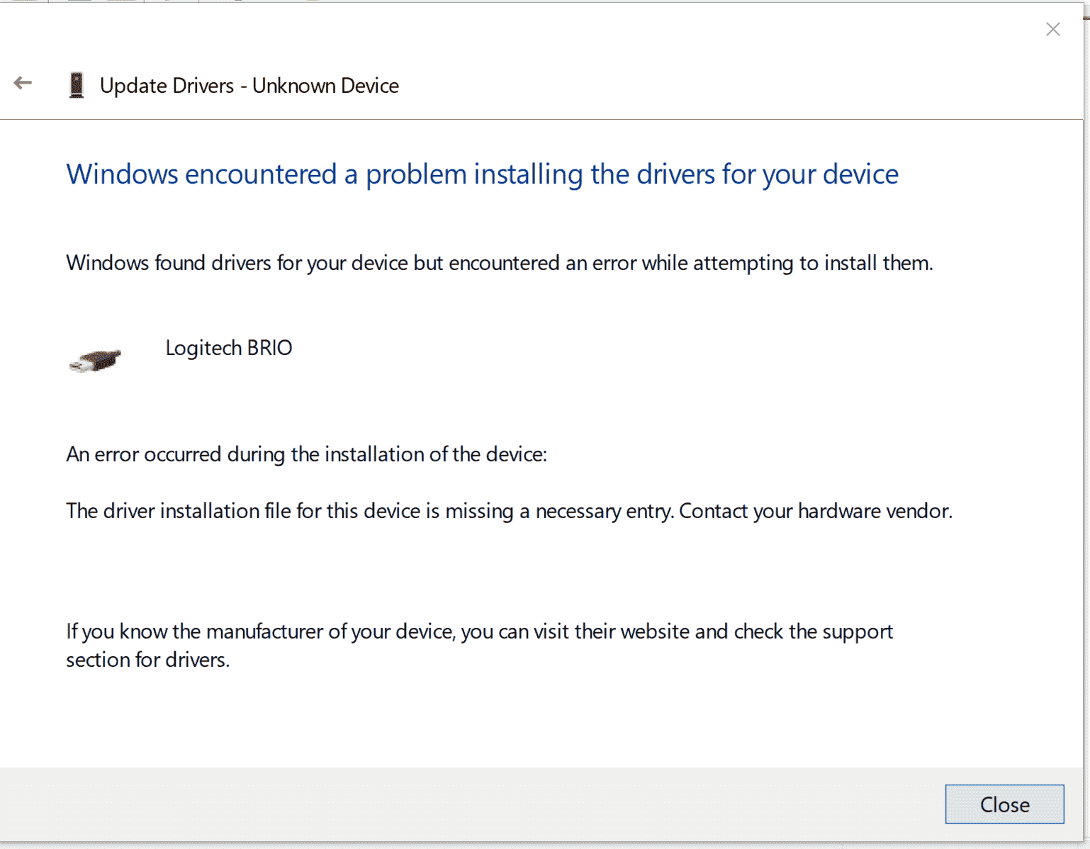 Cannot connect Logitech Brio 4k Webcam to latest version of Windows d4ec2938-bb32-47d1-9b48-1335823220c1?upload=true.png