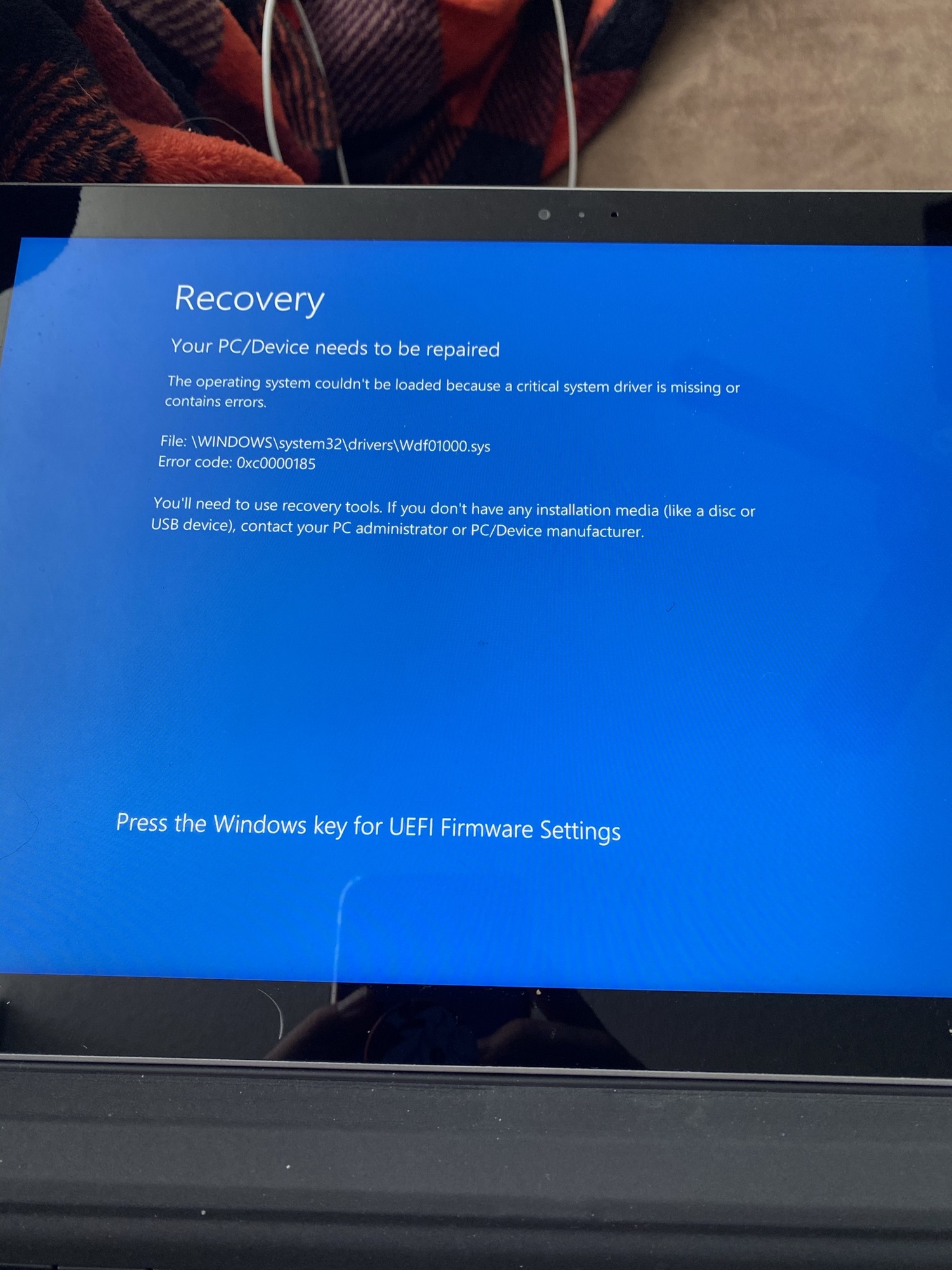 Need help with Microsoft Surface Pro 3 Recovery