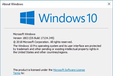 Why my windows 10 is not updating the OS Build Version from 17134.345 to version 17763? d565b40e-aebd-414e-9540-5c580e05fd80?upload=true.png