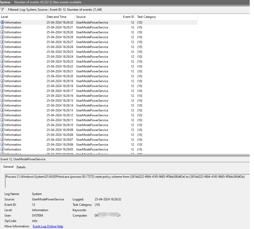 UserModePowerService reset policy many times per minute D5BB1SPtFITmZxhBA0HMOtWWgYsW42fGxZdsNJTiSCVcX%2Fxs86Bjszra%2FbYouZqtICuKtizaa3nWKAUnl4qbEZ1YI%3D.png