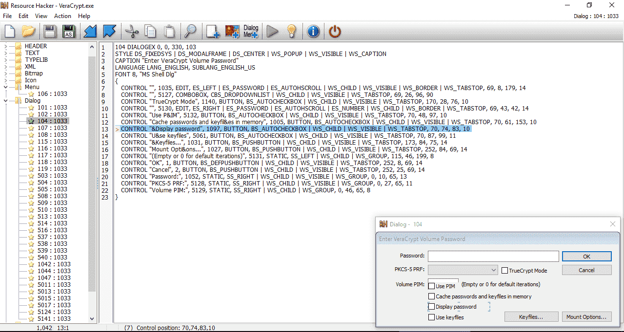 Using Resource Hacker to modify Veracrypt to check the "display password" box by default -... d619c43b-defd-4c15-8884-b8afce7e37ab?upload=true.png
