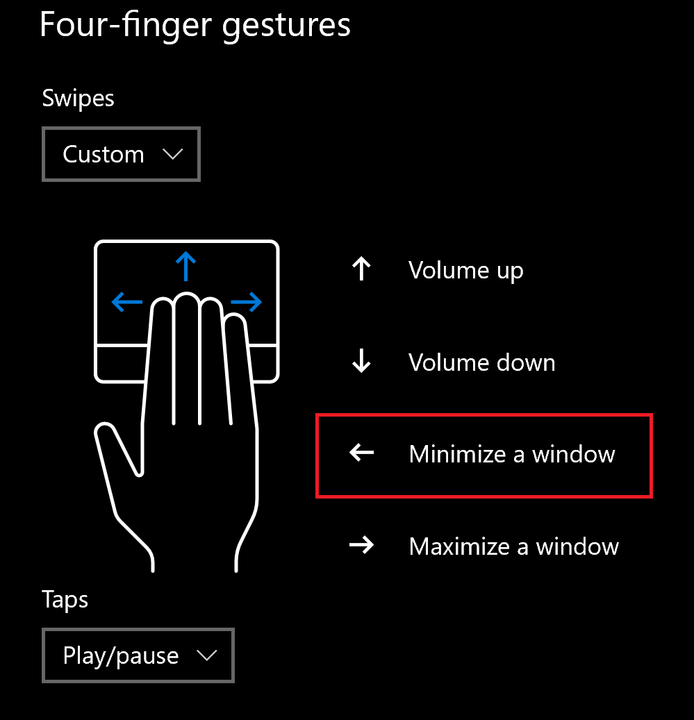 Swipe to "Minimize a window" not work true d61e538e-99d9-4d40-94ff-73585c19c099?upload=true.png