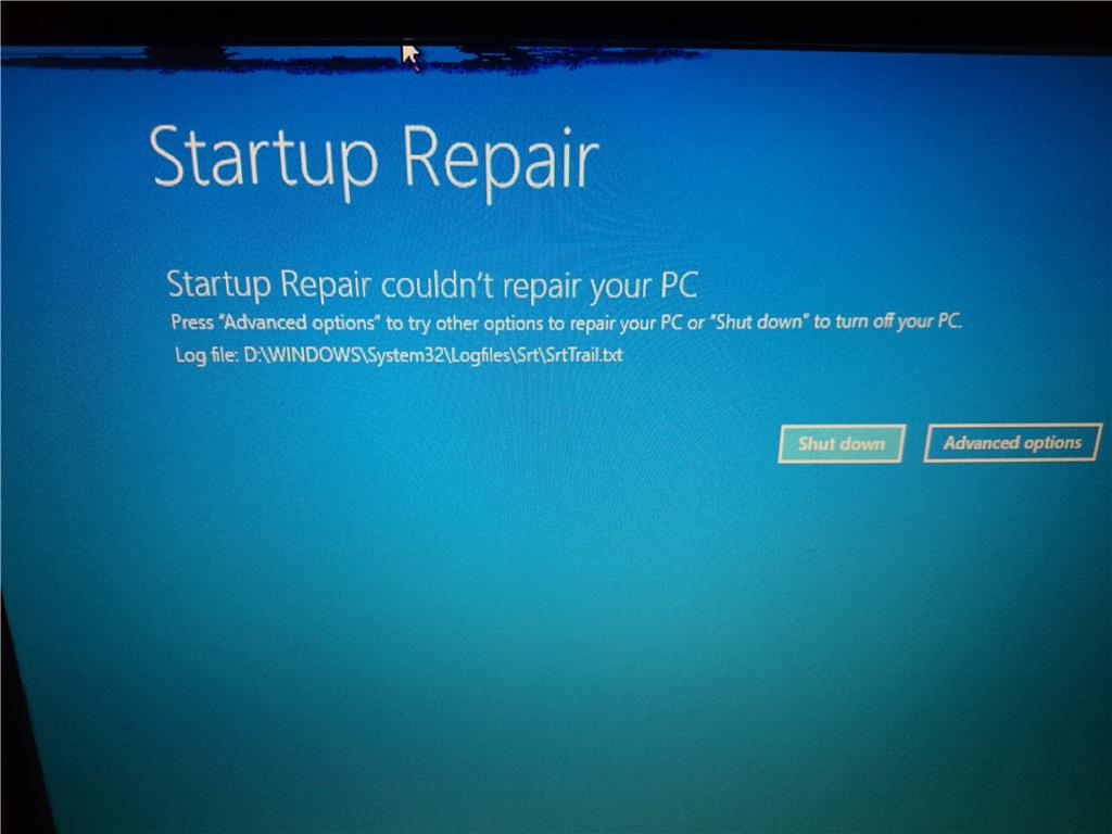 Blue screen: Startup Repair Couldn't repair your PC: Log file is blank d656bb80-1c54-43fb-865b-1b3f66273498.jpg