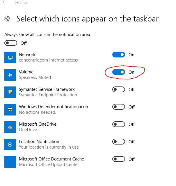 The volume icon on the taskbar disappeared d6d028e5-214f-4492-9dad-3e7a31d78456.png