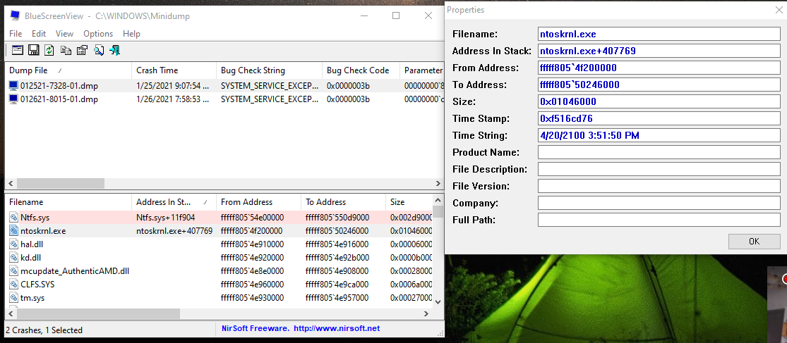 Windows BOSD. Ntfs.sys and ntoskrnl.exe. d6e9a021-5670-4d96-8eb9-9eada9df2f70?upload=true.png