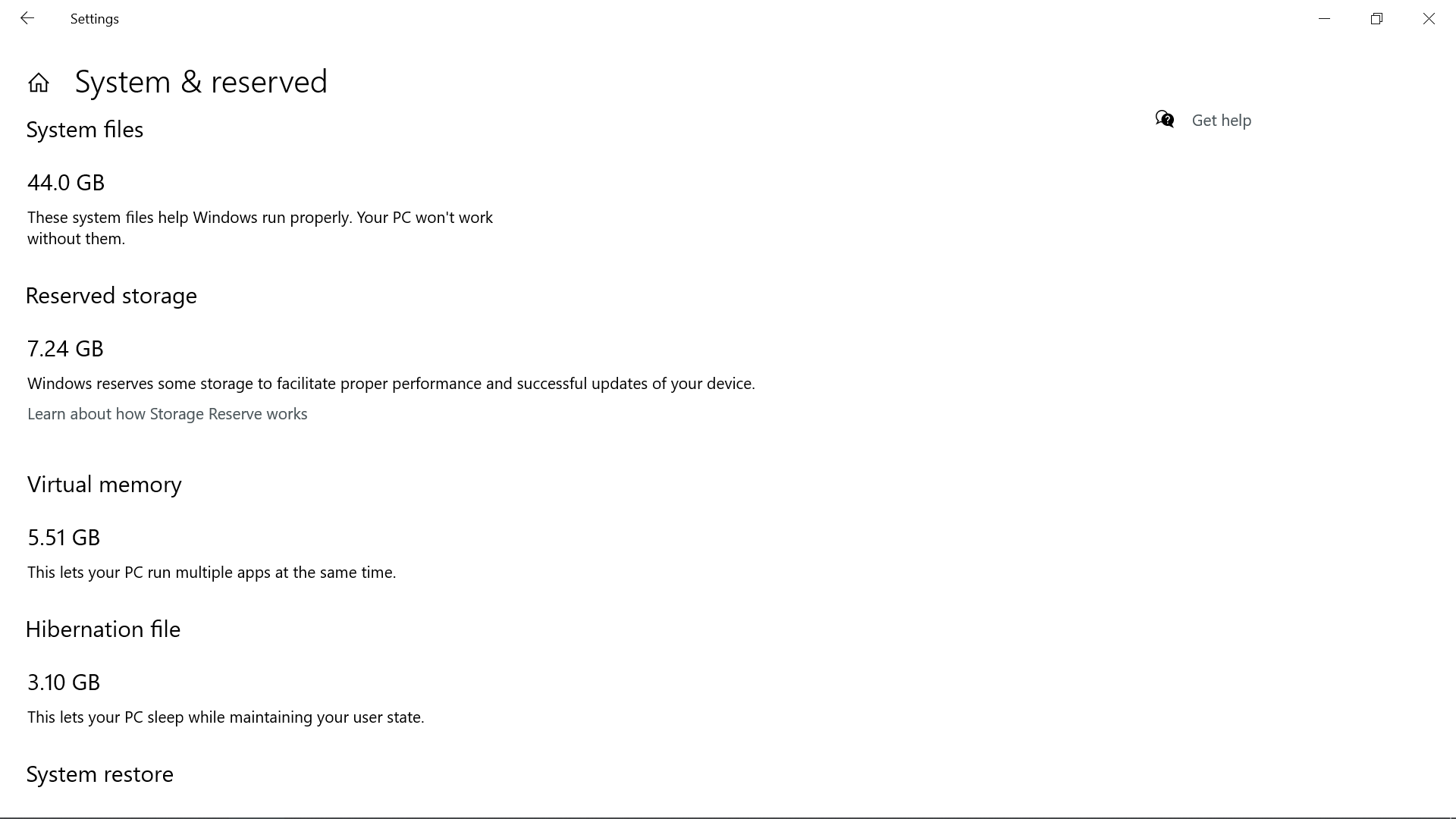 Systems and Reserved taking up 178gb of 237gb storage d6f054f3-d1ca-4385-a561-224fd224f00a?upload=true.png