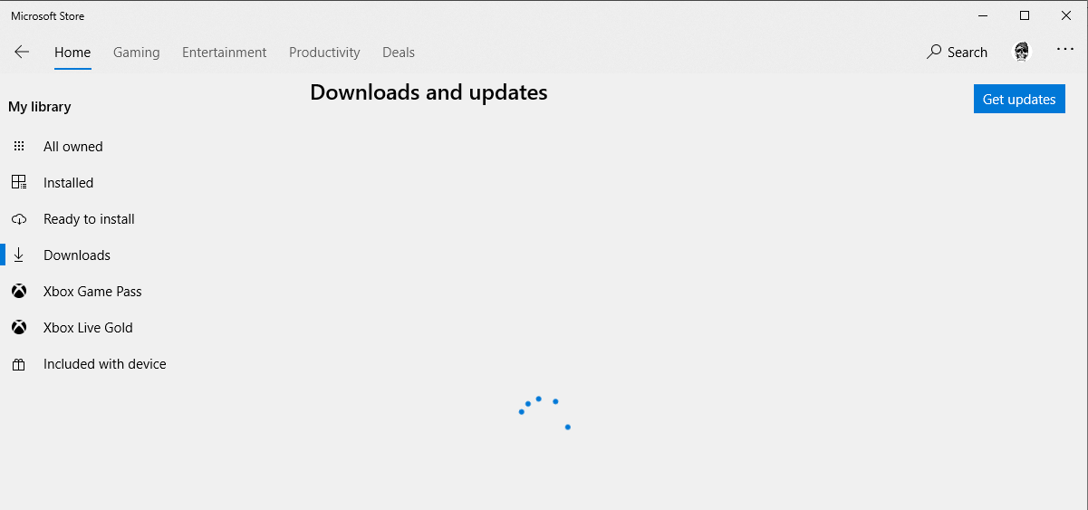 Microsoft Store on Windows 10 not loading "Downloads and updates" d7421665-8fed-41f4-8bf3-e89f6cdcbb5d?upload=true.png