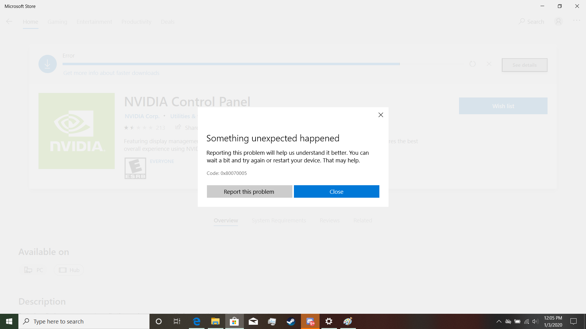 Unable to not only change where new content is saved, but also can't install NVIDIA Control... d74e28c5-4d2c-4183-8ca0-2acf2537265a?upload=true.png