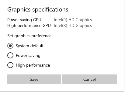 Power Saving Gpu and High Performance gpu are same Showing Intel r HD graphics in Both d7760a91-0ac4-4e18-b313-53c491bb9302?upload=true.png