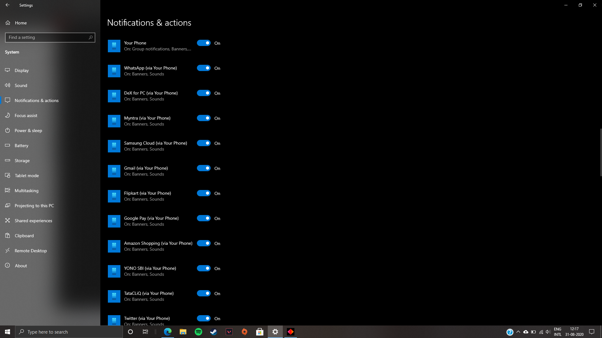 How to remove a Your Phone notification senders in Notifications and Actions? d78765b4-6b07-4419-8604-0f0b15b65fba?upload=true.png