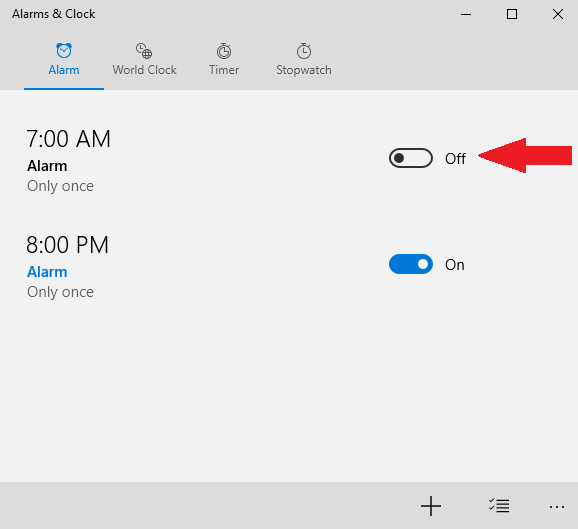 How do I make Alarms & Clock catch missed alarms?  ie. while computer was off d7b16df4-10a7-4525-87da-8613290ee16b.png