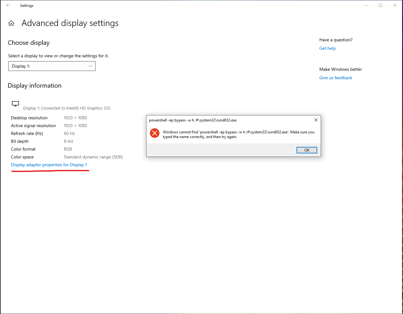 Cannot open Advanced Display Setting or Intel Graphics Control. Most logos are not loading. d7d113bc-1daa-4251-922d-eefeb1ea68a9?upload=true.png