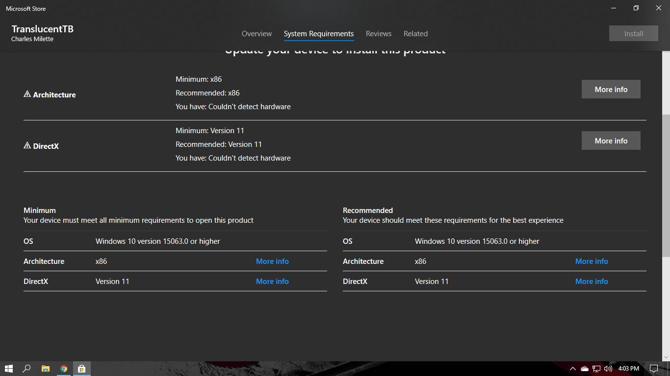 Microsoft Store won't detect hardware d858dbdd-84c6-41cd-ae75-854fe0387847?upload=true.png