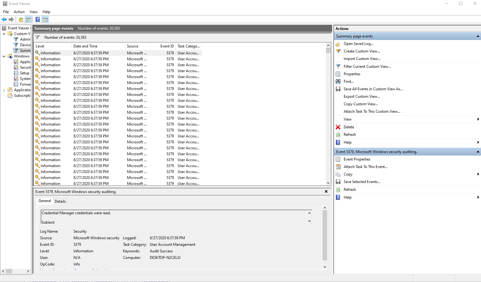 Event Viewer Spam Causing PC Stutter - Events 5379, 4624, 4672 -- Security Audits d880f570-db41-45f4-93c8-65b5410087a4?upload=true.png