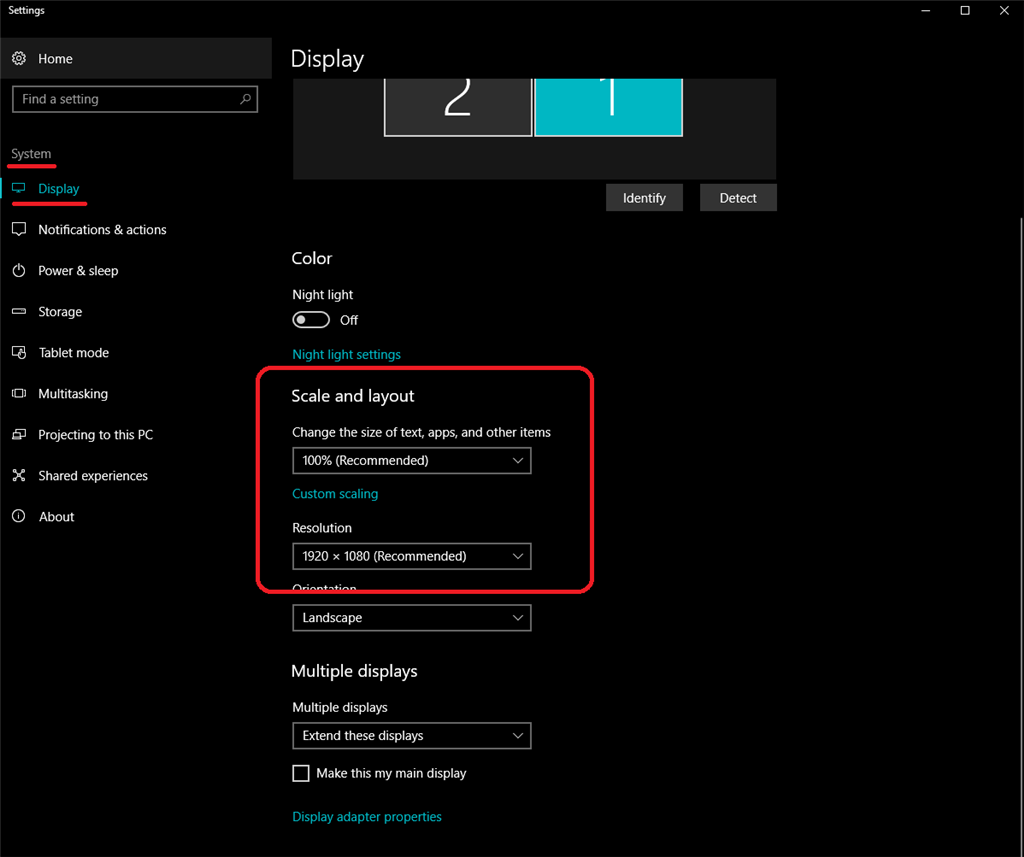 how do you change the size of the display less than 100% d8b35b26-69b1-4c5b-aa65-ad27b832464d.png