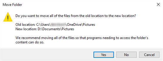 Unable to change 'Pictures' library folder back to a Non-OneDrive location. d94b2d8b-cfb3-463e-bf9a-7efa5eceabe2.png