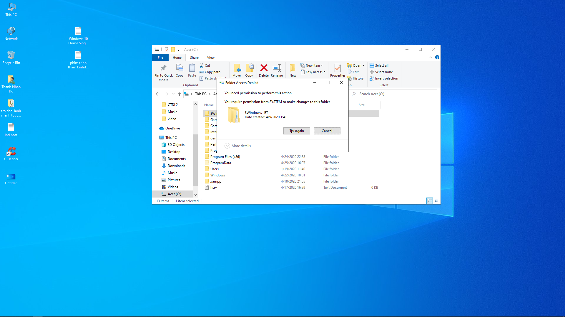 Temporary windows installation files option not showing on Disk Cleanup d9bf88bb-1bfe-4b59-9976-61f8efcc69de?upload=true.png