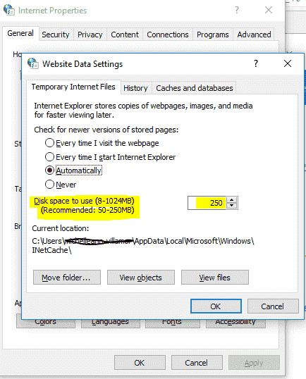 Minimum disk cache size is high. da27319f-a115-429c-b7c9-22a2644ca411.png