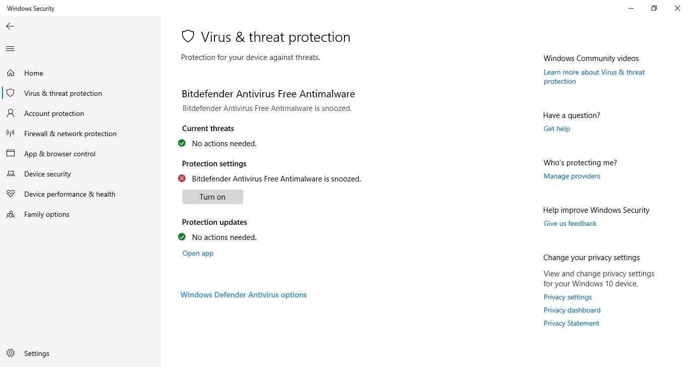 Windows Security Center reports Bitdefender Antivirus is turned off da3229be-542a-4be7-8554-387353836694?upload=true.jpg