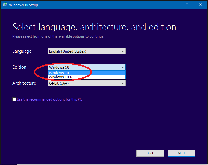 Cannot choose Windows 10 home option instead of Pro edition from Media Creation Tool da85b8df-53b6-4f92-a6b9-ff80ea6be10d.png