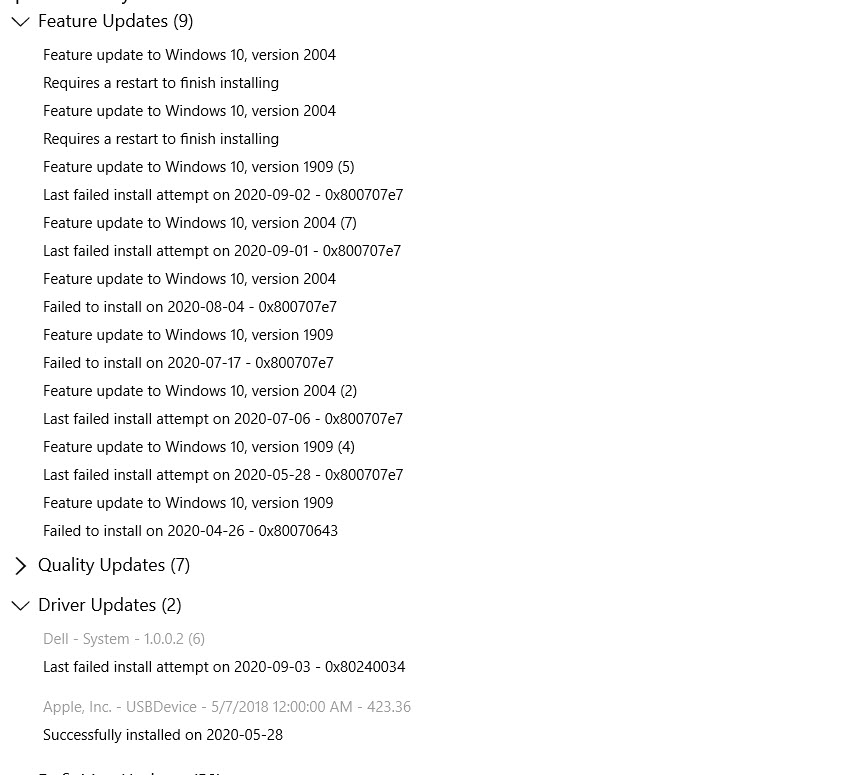 We couldn't install Windows 10  Error  0x800707E7 - 0x3000D Win 10 pro from version 1809 to... dafd943f-9944-4739-8008-c8ba2f60100a?upload=true.jpg
