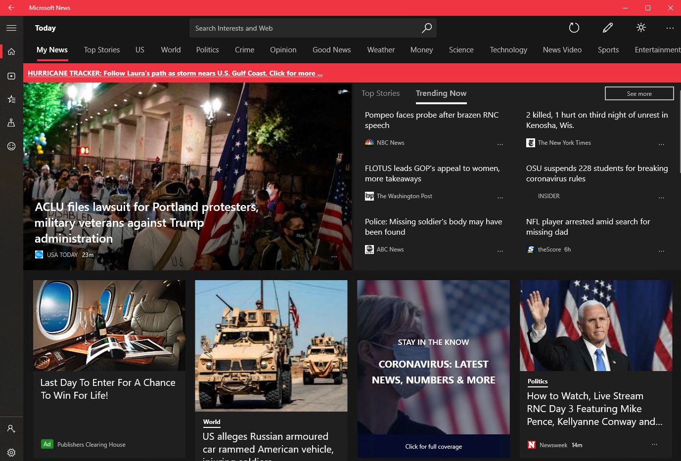 New updates to Microsoft News app in Windows 10 DarkQuickStories2-1.jpg