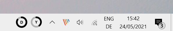 Add a Day and Year Progress Bar to the Windows Taskbar day-progress-bar-windows.png