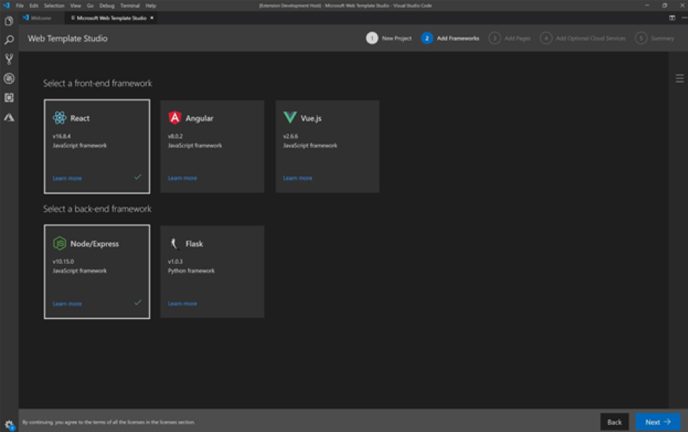 Announcing Microsoft Web Template Studio version 2.0 db0937ecbe923a4b23930954b2d28170.png