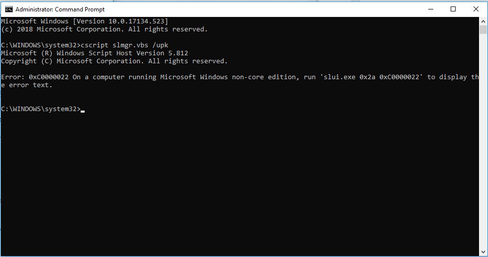 ERROR: 0XC0000022 after fresh reset. Windows is no longer activated. db676a4a-1db7-4e09-9c33-a21b1e3f001d?upload=true.jpg