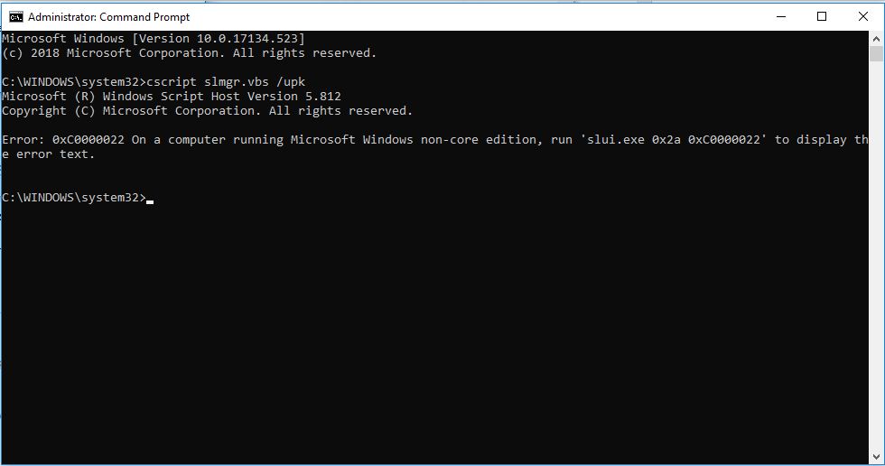 Windows activation Error: 0xC0000022 db676a4a-1db7-4e09-9c33-a21b1e3f001d?upload=true.jpg