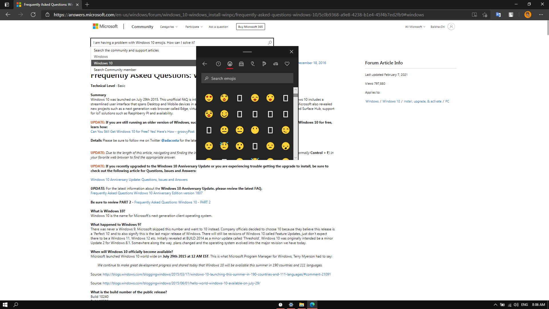 I am having a problem with Windows 10 emojis. How can I solve it? dbd811ab-948b-42a9-97bb-4a1deda73a0e?upload=true.png