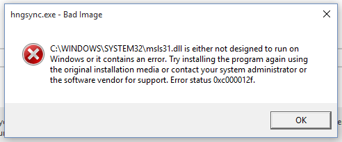 msls31.dll and error code 0xc000012f. dbda5bc0-232a-40ad-8eea-48207e2c42bd.png