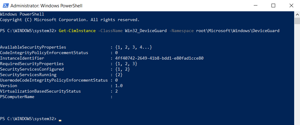 Virtualization Based Security presenting an issue. dbf47f7b-b736-47eb-8f38-40713397a03c?upload=true.png
