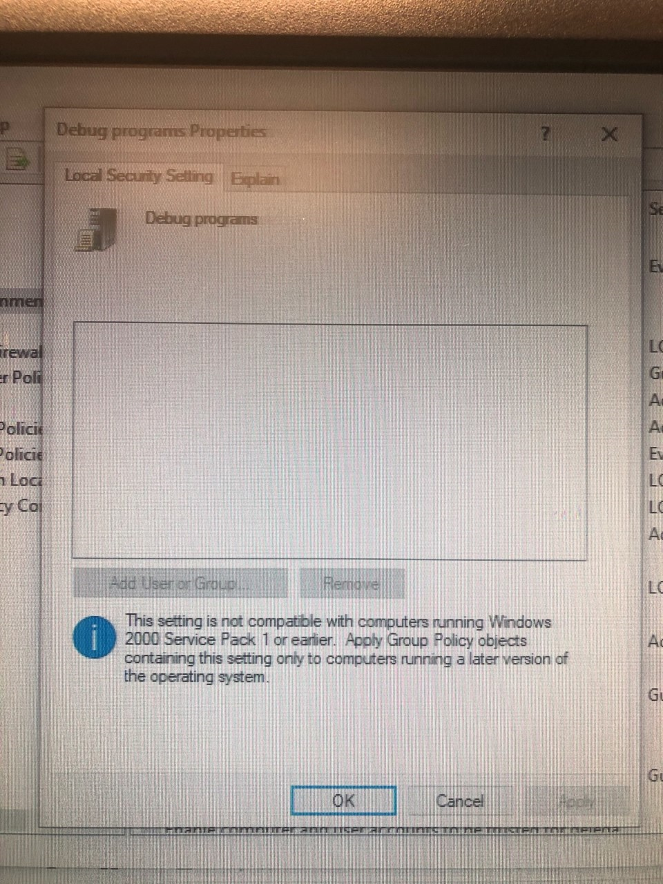 SQL Install rules failed. Cannot set local policy for Debug Programs dbf98de1-02c1-4c27-b8b2-c5a988078c2e?upload=true.png