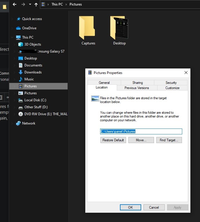 Windows 10 Videos folder directory has been turned into the same directory as the pictures... dc2f0a43-d564-407c-b21d-adbb071aa58a?upload=true.jpg