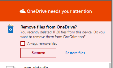 OneDrive has question I don't know how to answer about files removed from my computer. dc6659c0-7178-4aec-a96c-5308fe68533d?upload=true.png